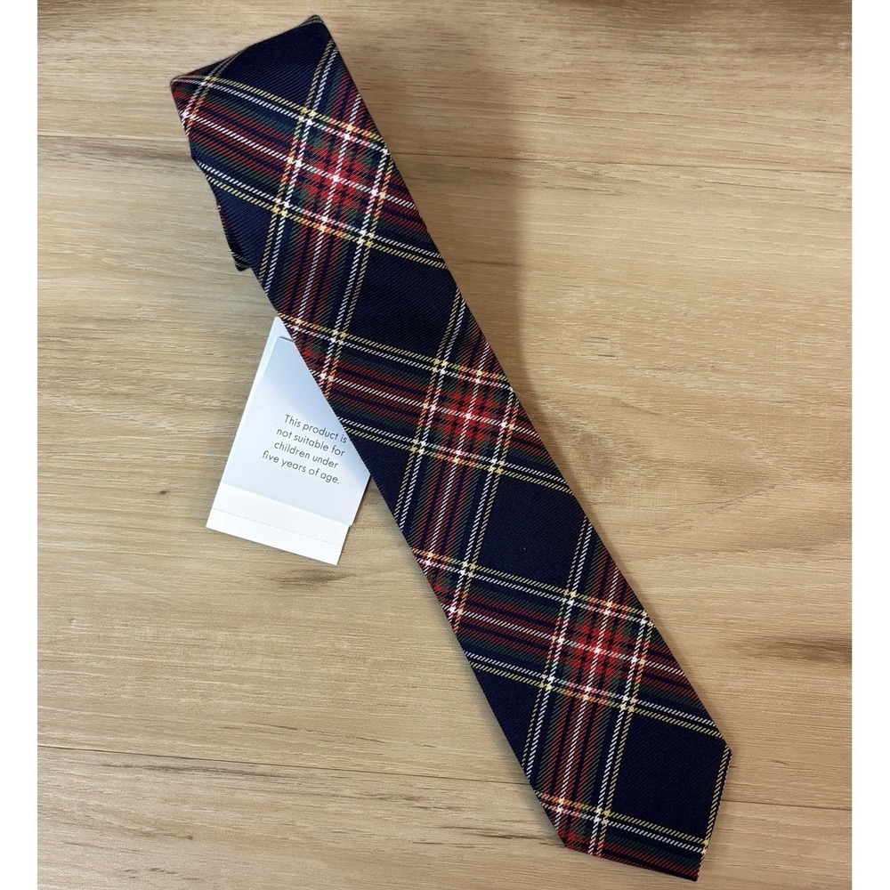 Crewcuts Tie Boys Plaid Silk Size 42 Youth 2-7